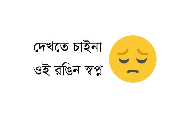 দেখতে চাইনা ওই রঙিন স্বপ্ন
